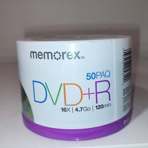 Memorex Sealed NIB 50 PK/DVD+R 550 PAQ 16X/4.7Go/120min